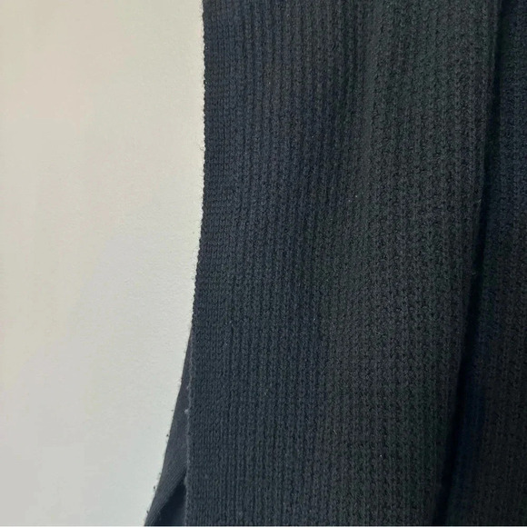 Willi Smith Long Sleeve Black Draped Open Front Merino Wool Sweater Sz S GUC - Picture 4 of 7